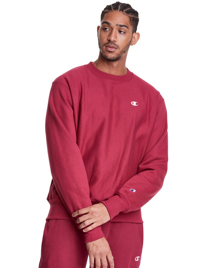 Champion Reverse Weave Crew - Miesten Punainen Collegepaita - Suomi 7835049-SL